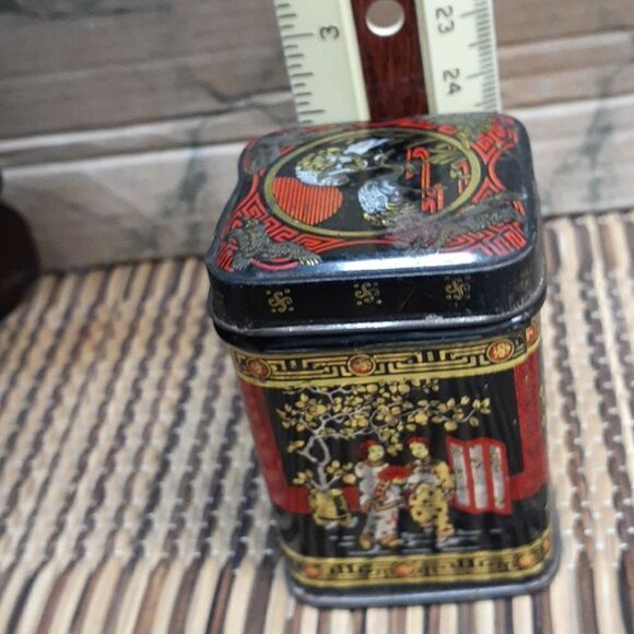 Redwing Teapot,wood holder, 4 cups, 4 coasters, tea tin, woven sushi mat. - Picture 14 of 16